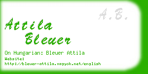 attila bleuer business card